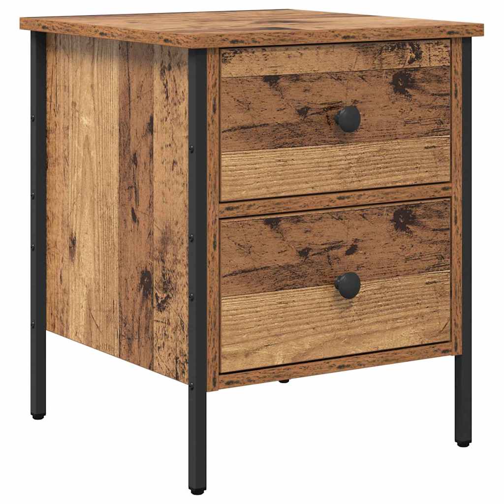 Cabinet de Chevet avec tiroir Bois ancien 40 x 42 x 50 cm - XIOS