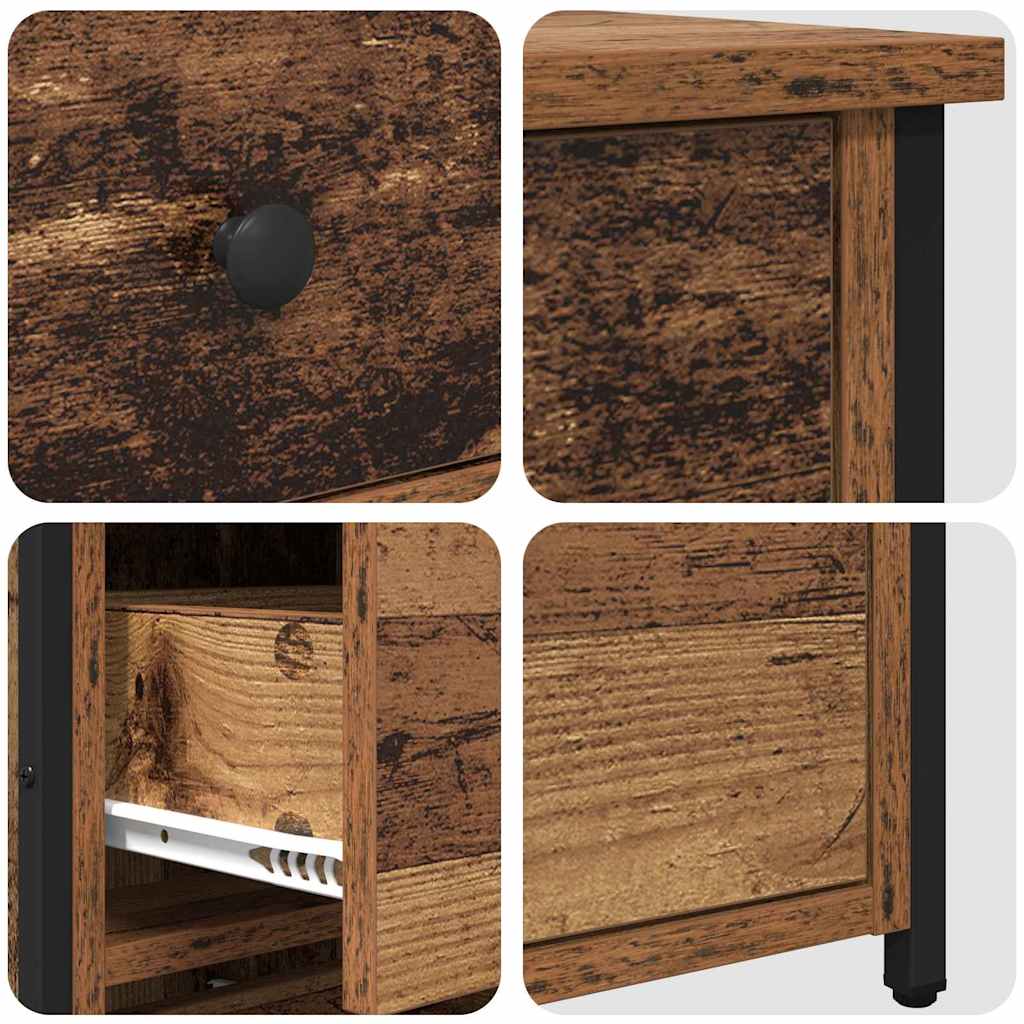 Cabinet de chevet Marron 40 x 36 x 60 cm Bois Recyclé Solide - XIOS