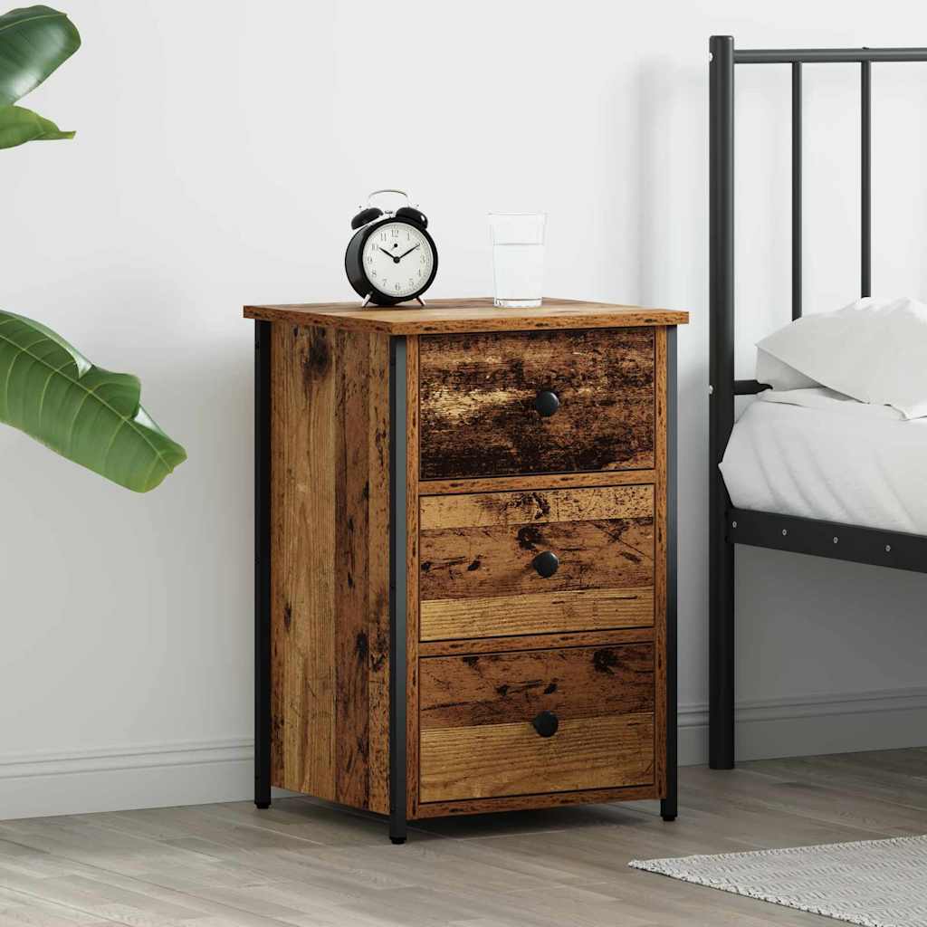 Cabinet de chevet Marron 40 x 36 x 60 cm Bois Recyclé Solide - XIOS
