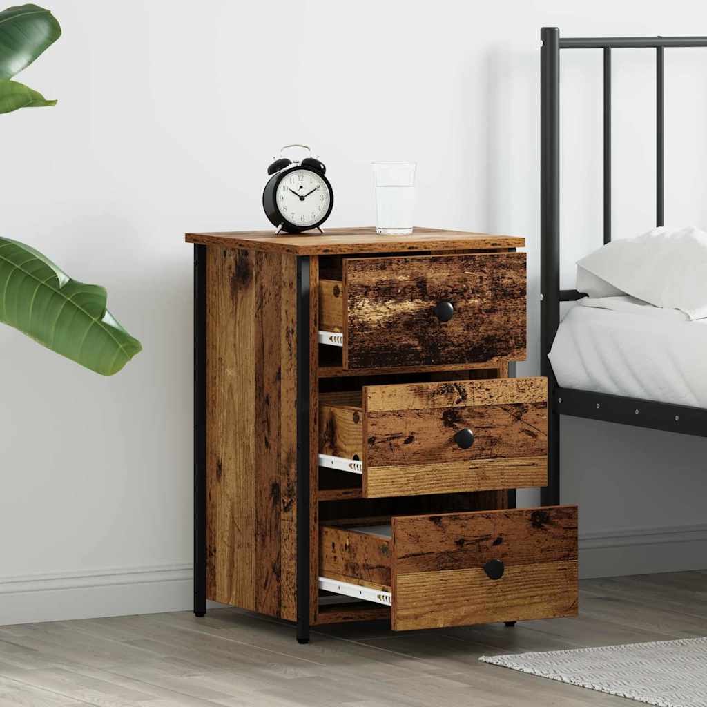 Cabinet de chevet Marron 40 x 36 x 60 cm Bois Recyclé Solide - XIOS