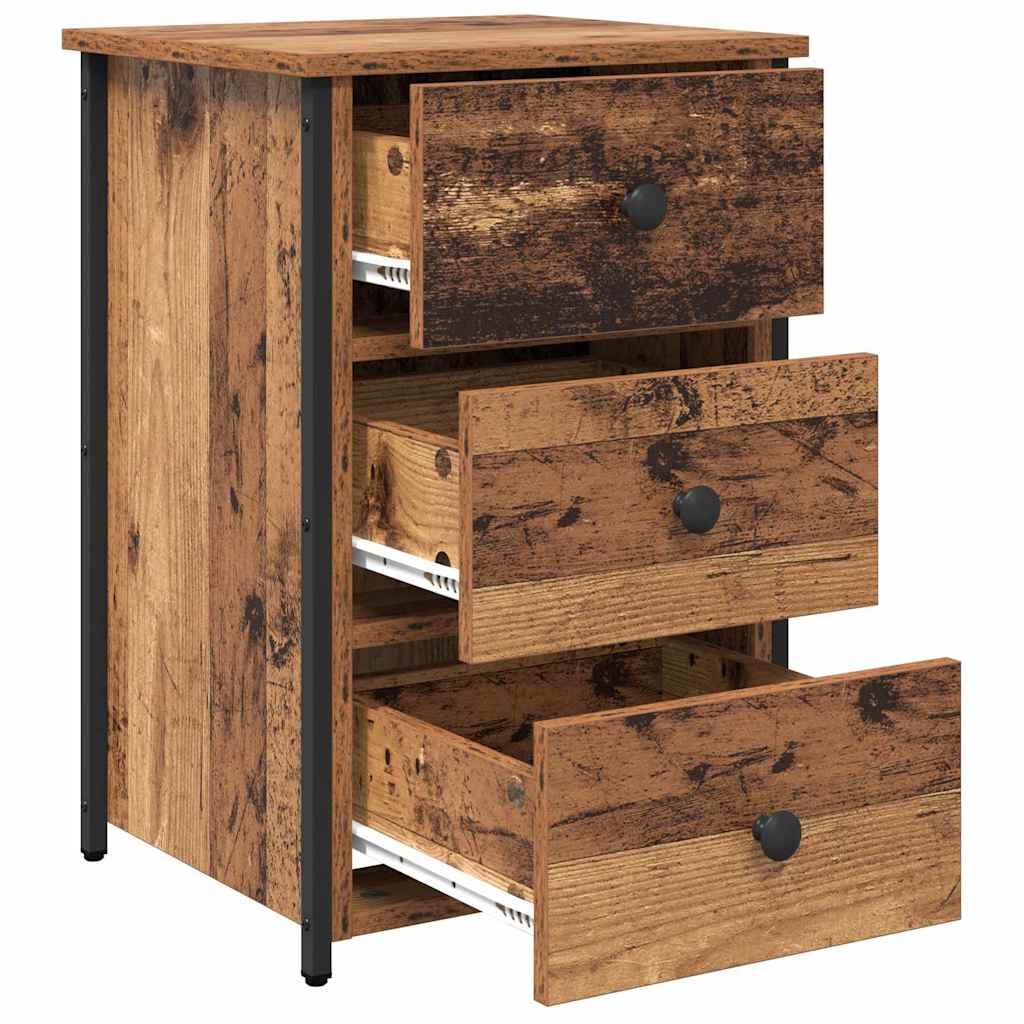 Cabinet de chevet Marron 40 x 36 x 60 cm Bois Recyclé Solide - XIOS