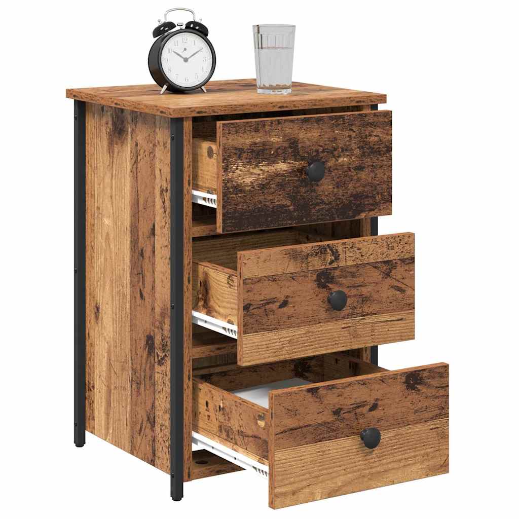 Cabinet de chevet Marron 40 x 36 x 60 cm Bois Recyclé Solide - XIOS