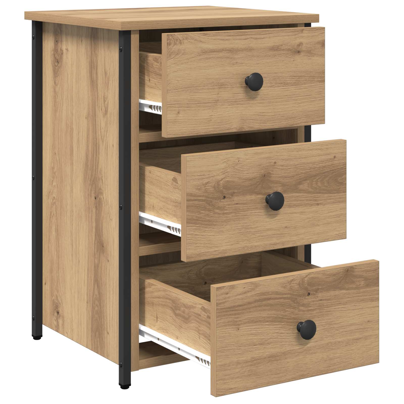 Cabinet de chevet avec tiroir 2 pcs Marron 40 x 36 x 60 cm - XIOS