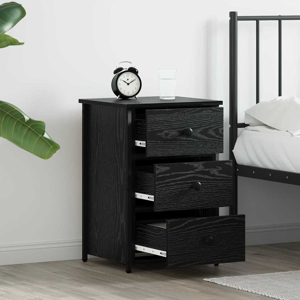 Cabinet de chevet avec tiroir 2 pcs Chêne noir 40 x 36 x 60 cm - XIOS
