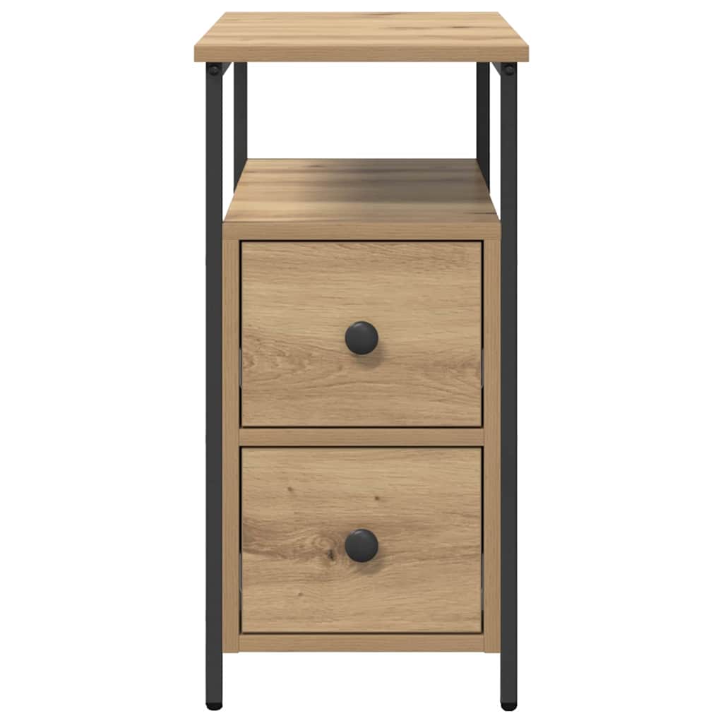 Cabinet de chevet chêne artisanal 30 x 60 x 60 cm - XIOS