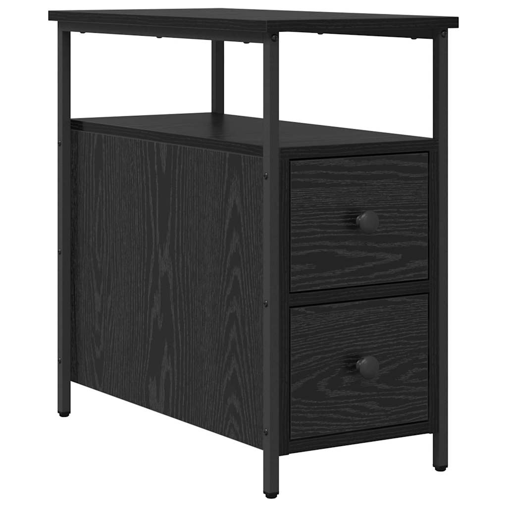 Cabinet de chevet avec tiroir 2 pcs Chêne noir 30 x 60 x 60 cm - XIOS
