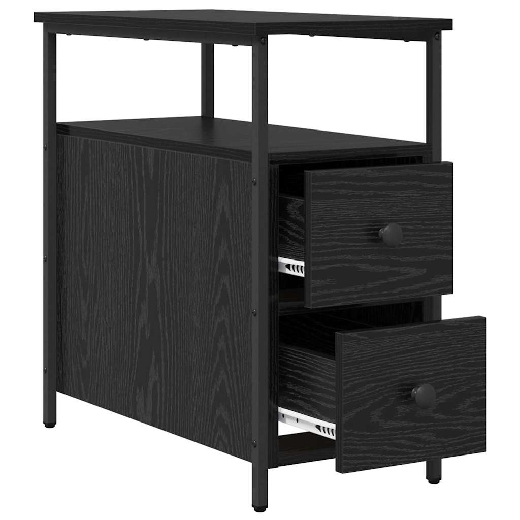 Cabinet de chevet avec tiroir 2 pcs Chêne noir 30 x 60 x 60 cm - XIOS
