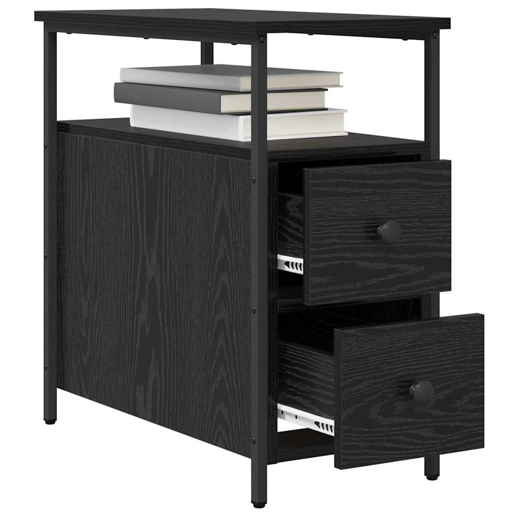 Cabinet de chevet avec tiroir 2 pcs Chêne noir 30 x 60 x 60 cm - XIOS
