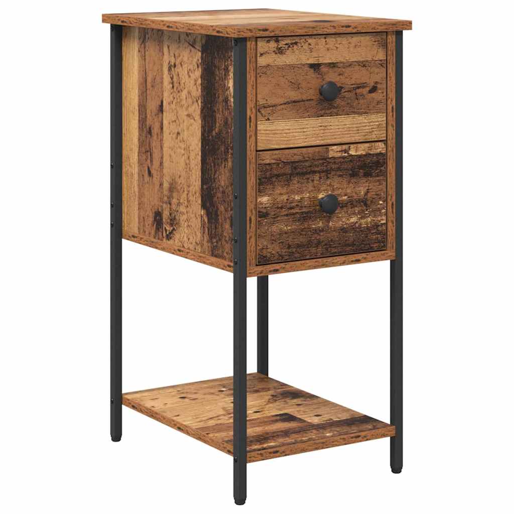 Cabinet de chevet avec tiroir 2 pcs Bois ancien 32 x 42 x 70 cm - XIOS