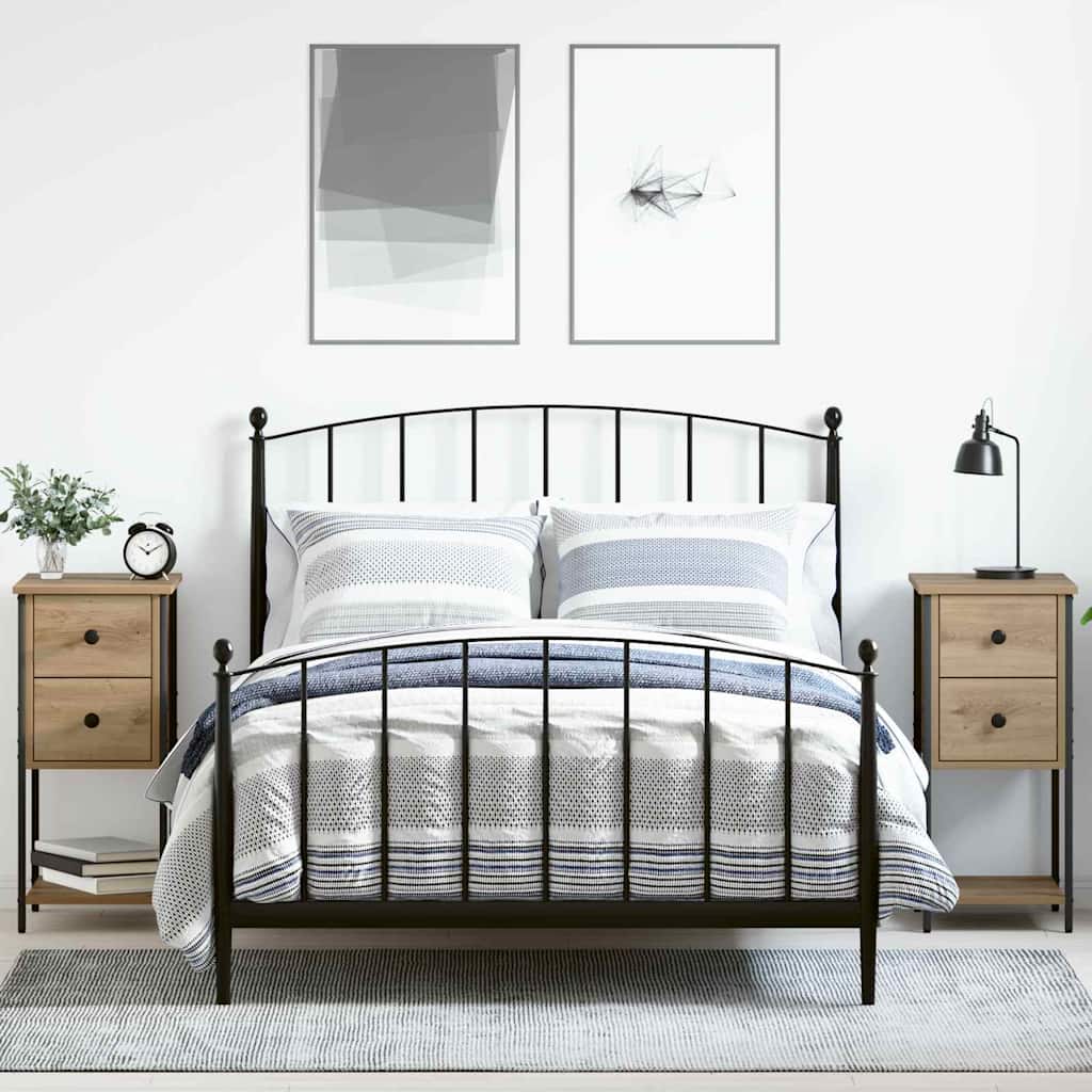 Cabinet de chevet 2 pcs chêne artisanal 32 x 42 x 70 cm