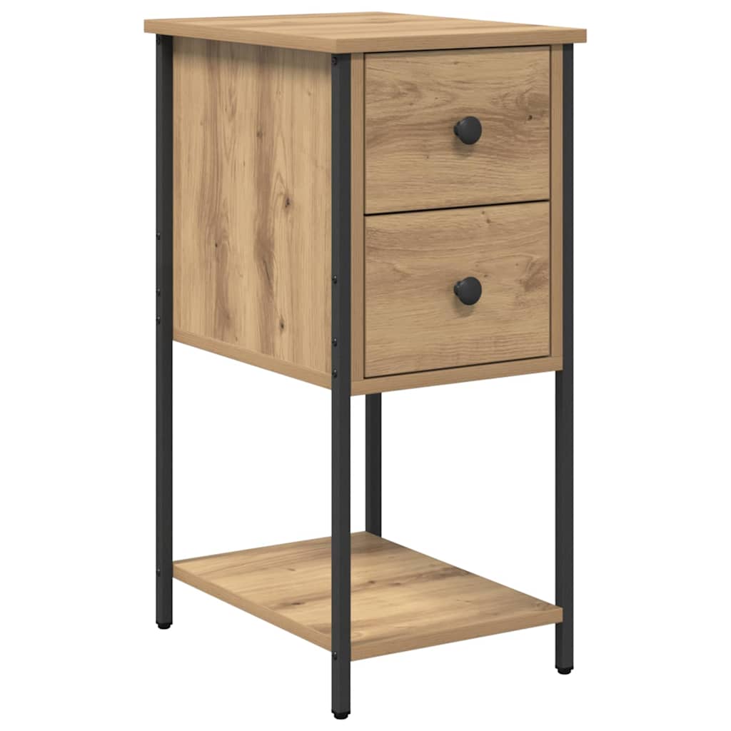 Cabinet de chevet 2 pcs chêne artisanal 32 x 42 x 70 cm - XIOS