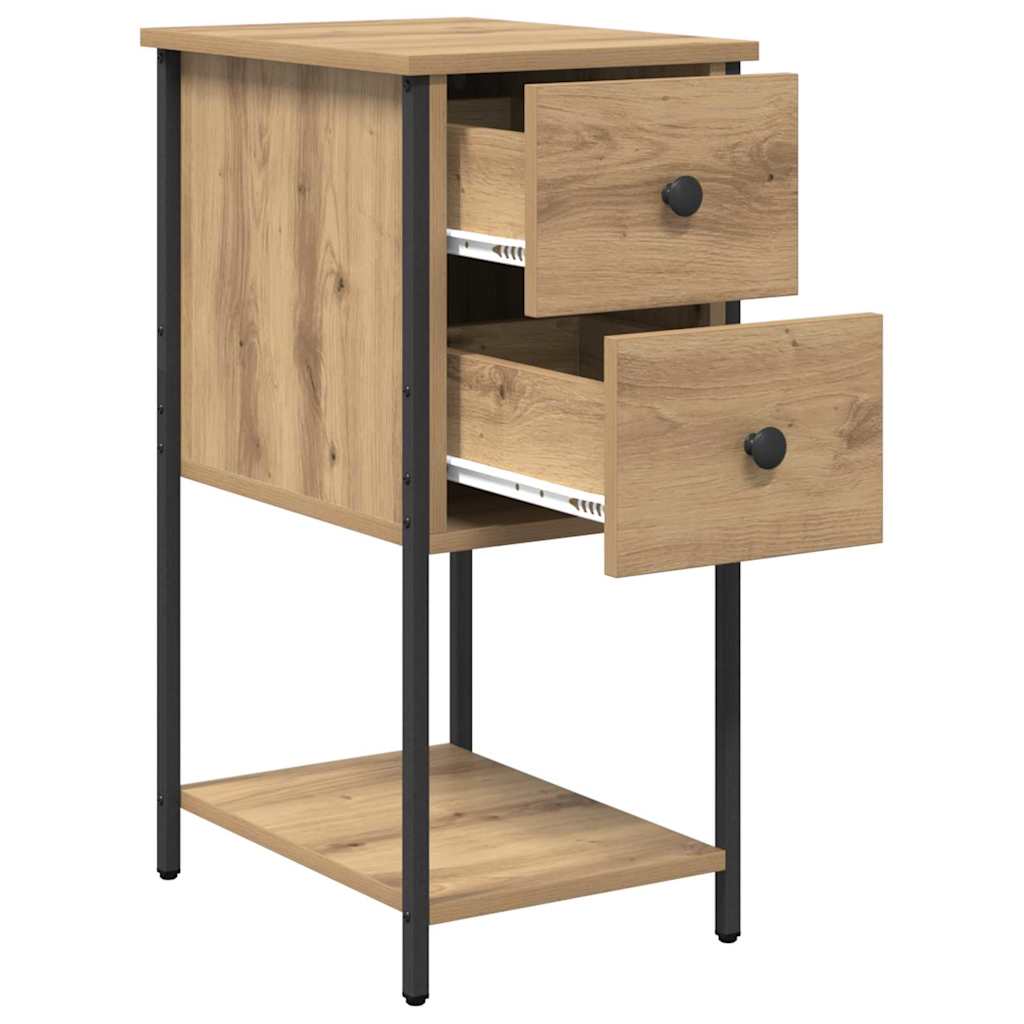 Cabinet de chevet 2 pcs chêne artisanal 32 x 42 x 70 cm - XIOS