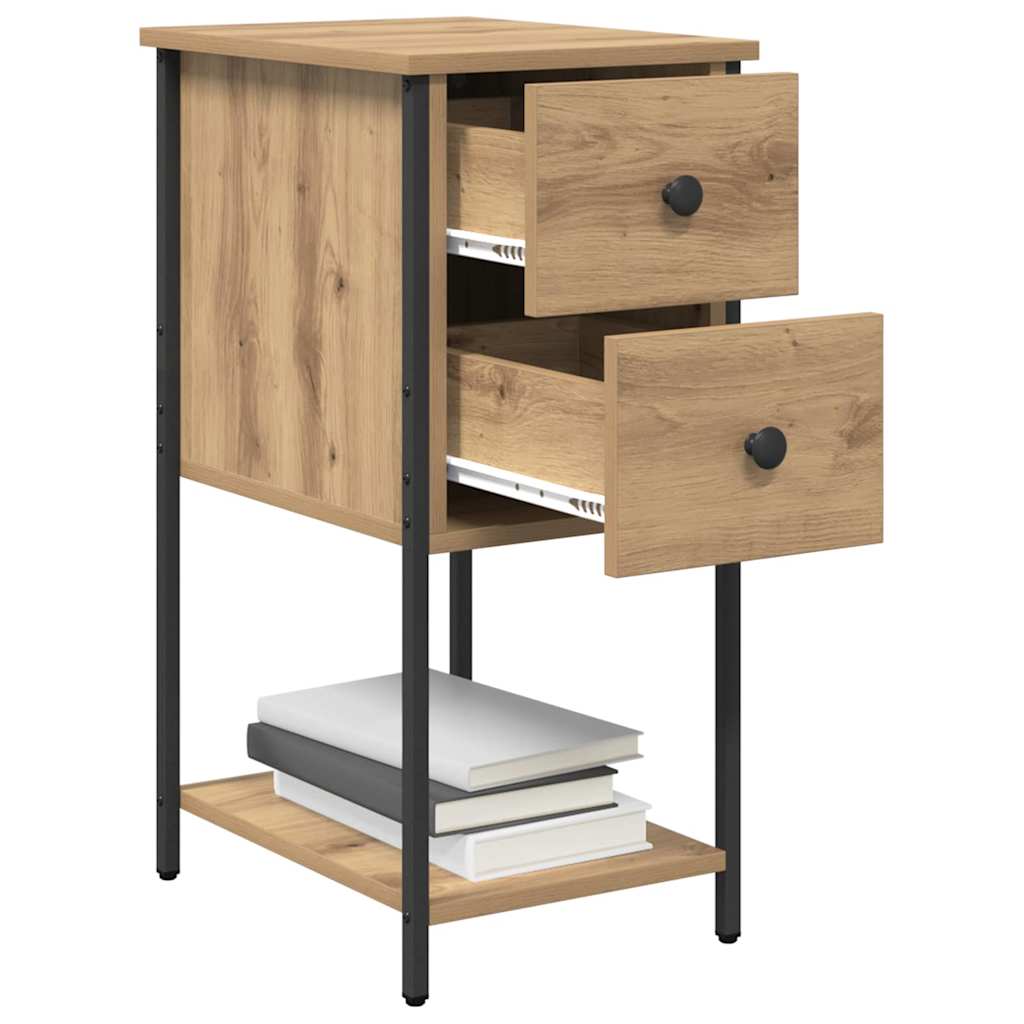 Cabinet de chevet 2 pcs chêne artisanal 32 x 42 x 70 cm - XIOS