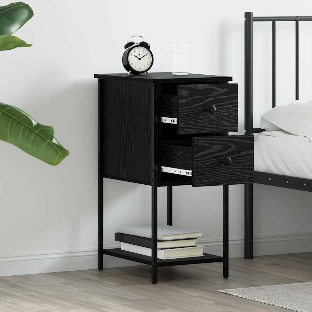 Cabinet de chevet 2 pc Chêne noir 32 x 42 x 70 cm - XIOS