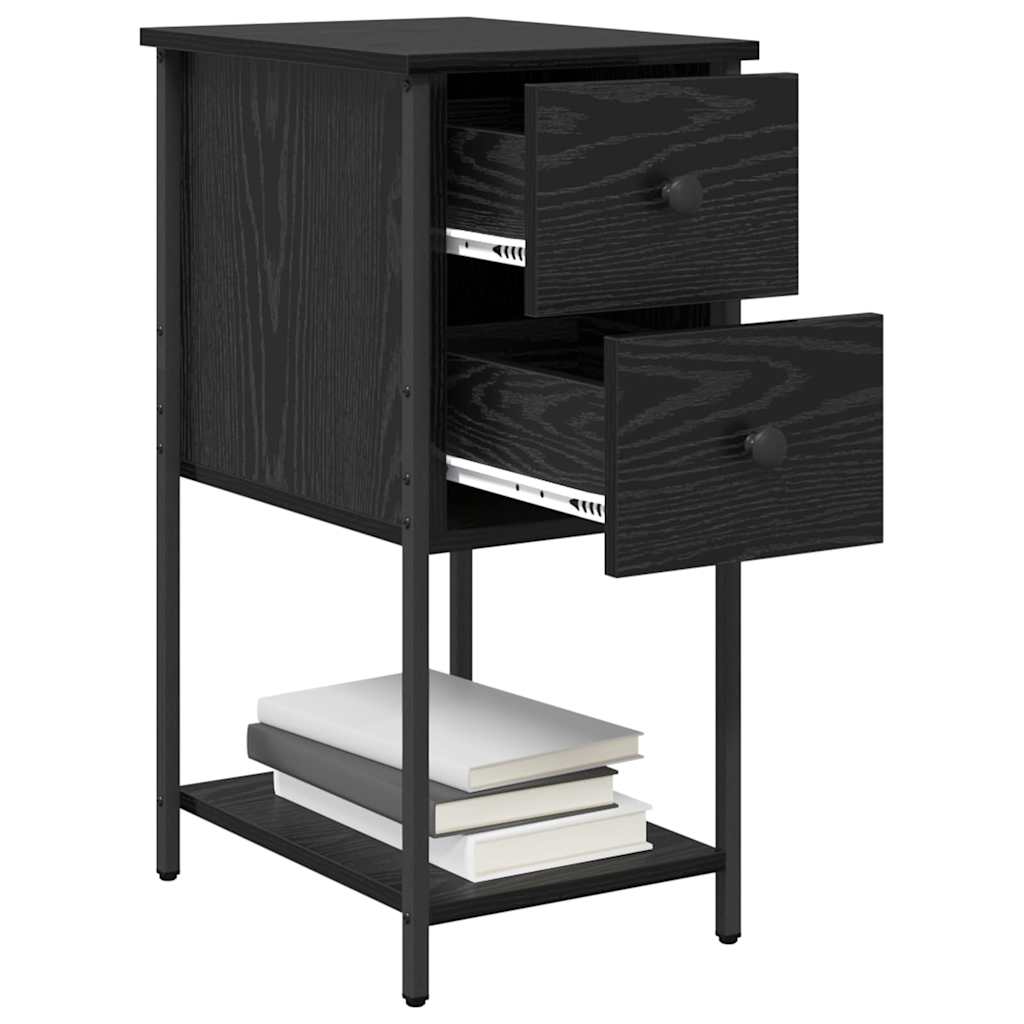 Cabinet de chevet 2 pc Chêne noir 32 x 42 x 70 cm - XIOS