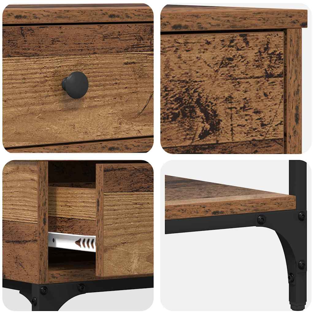 Table console Bois ancien 75 x 34,5 x 75 cm Bois d'ingénierie - XIOS