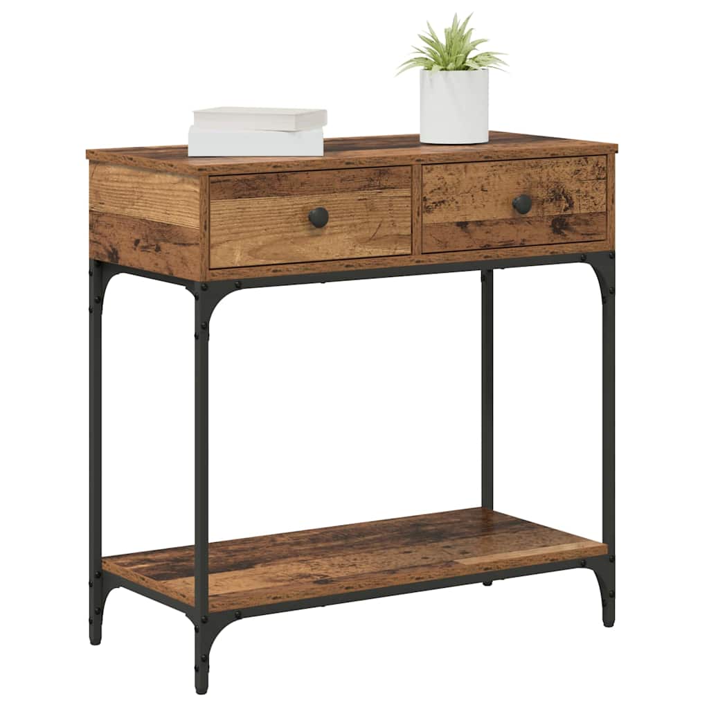 Table console Bois ancien 75 x 34,5 x 75 cm Bois d'ingénierie - XIOS