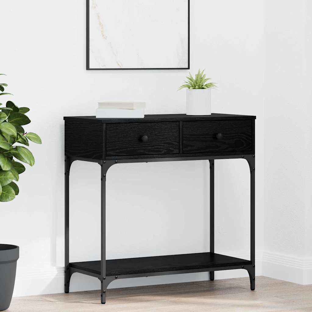 Table console Chêne noir 75 x 34,5 x 75 cm Bois d'ingénierie - XIOS