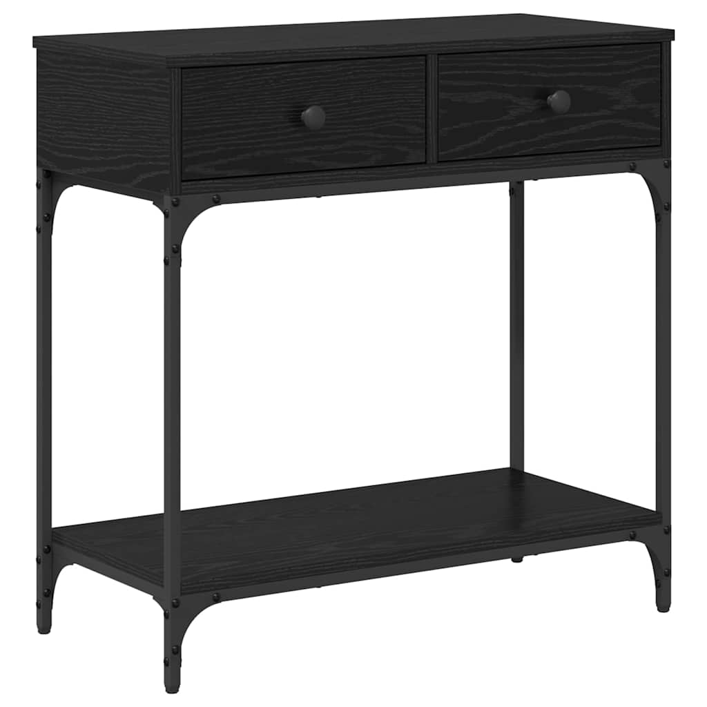 Table console Chêne noir 75 x 34,5 x 75 cm Bois d'ingénierie - XIOS