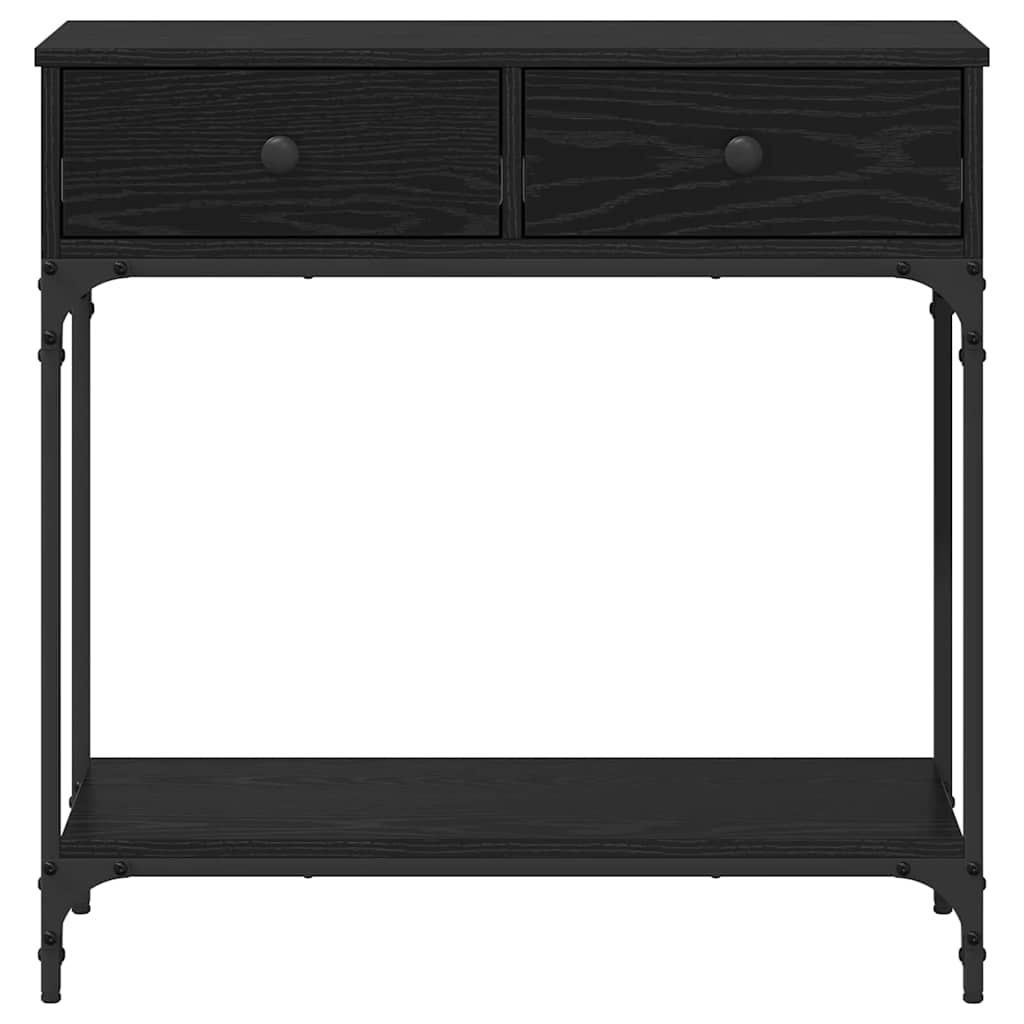 Table console Chêne noir 75 x 34,5 x 75 cm Bois d'ingénierie - XIOS