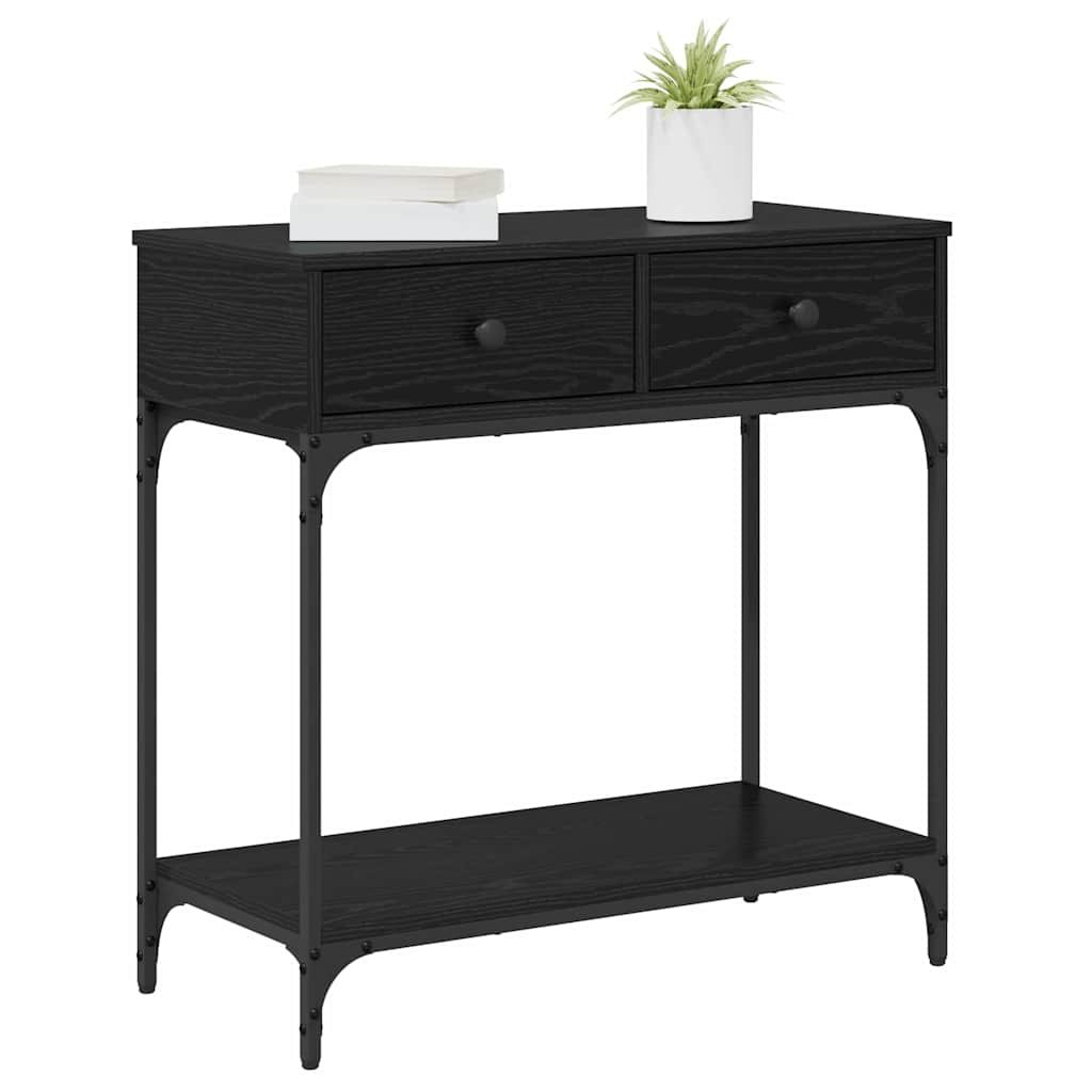 Table console Chêne noir 75 x 34,5 x 75 cm Bois d'ingénierie - XIOS
