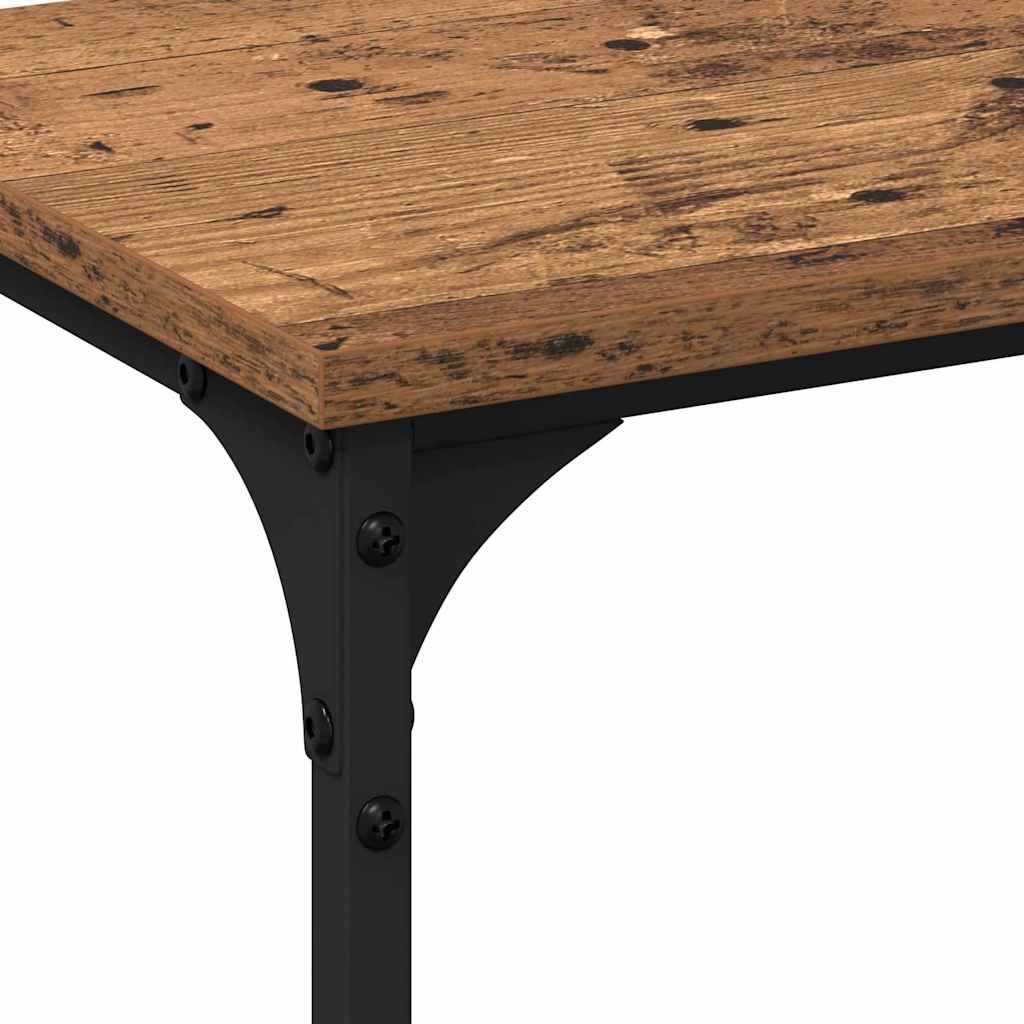 Table console avec étagère Bois Ancien 200 x 29 x 75 cm - XIOS