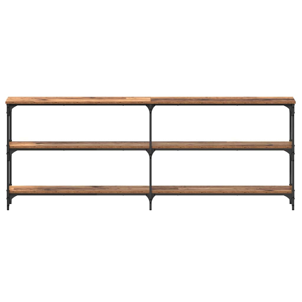 Table console avec étagère Bois Ancien 200 x 29 x 75 cm - XIOS