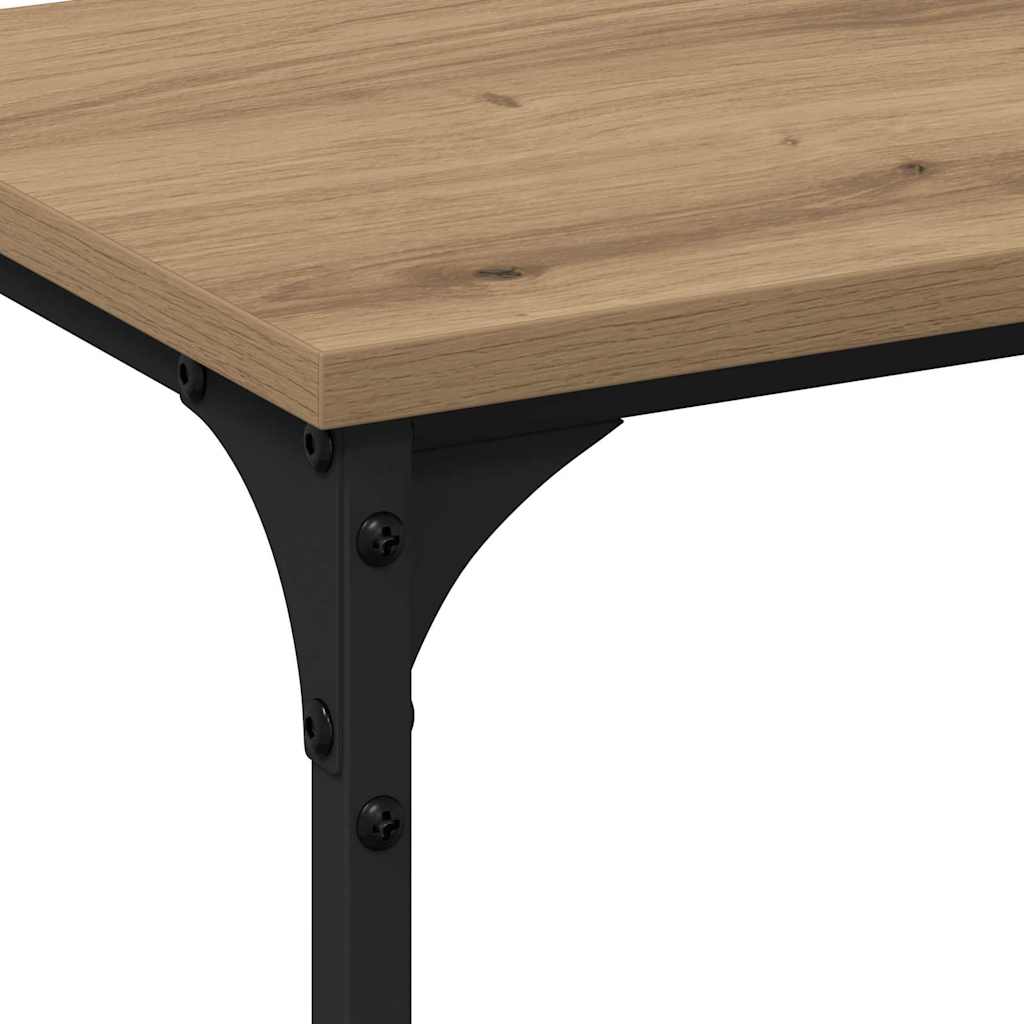 Table console avec étagère chêne artisanal 200 x 29 x 75 cm - XIOS