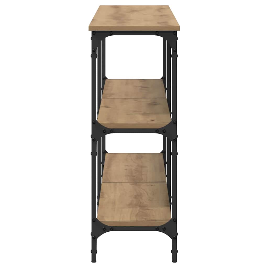 Table console avec étagère chêne artisanal 200 x 29 x 75 cm - XIOS