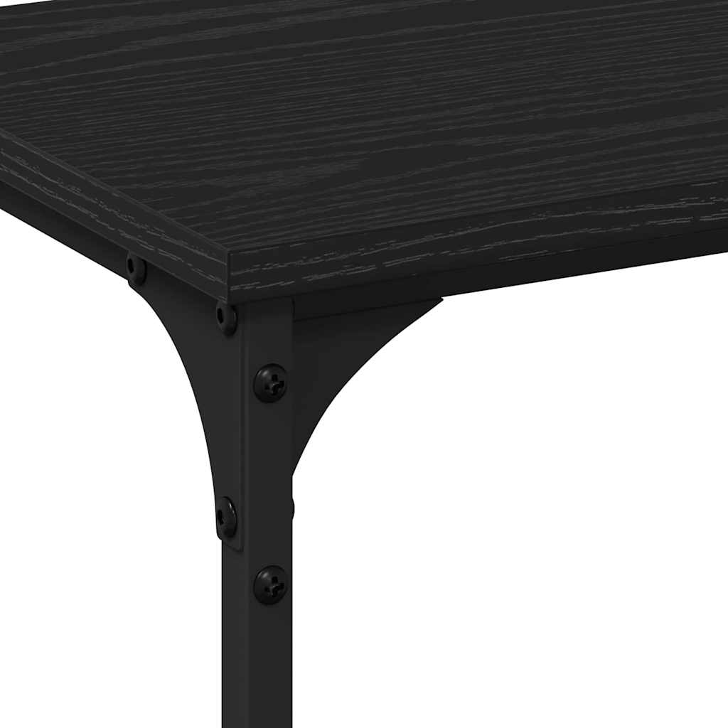 Table console avec étagère Chêne noir 200 x 29 x 75 cm - XIOS