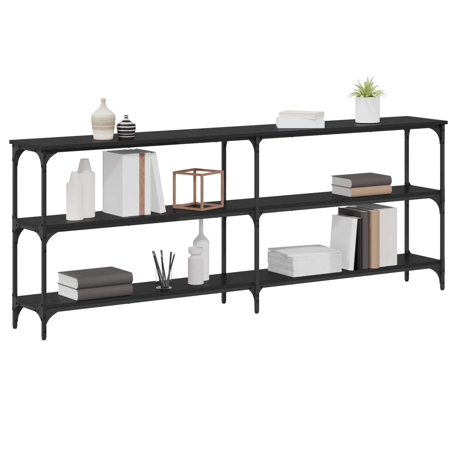 Table console Chêne noir 200 x 29 x 75 cm - XIOS