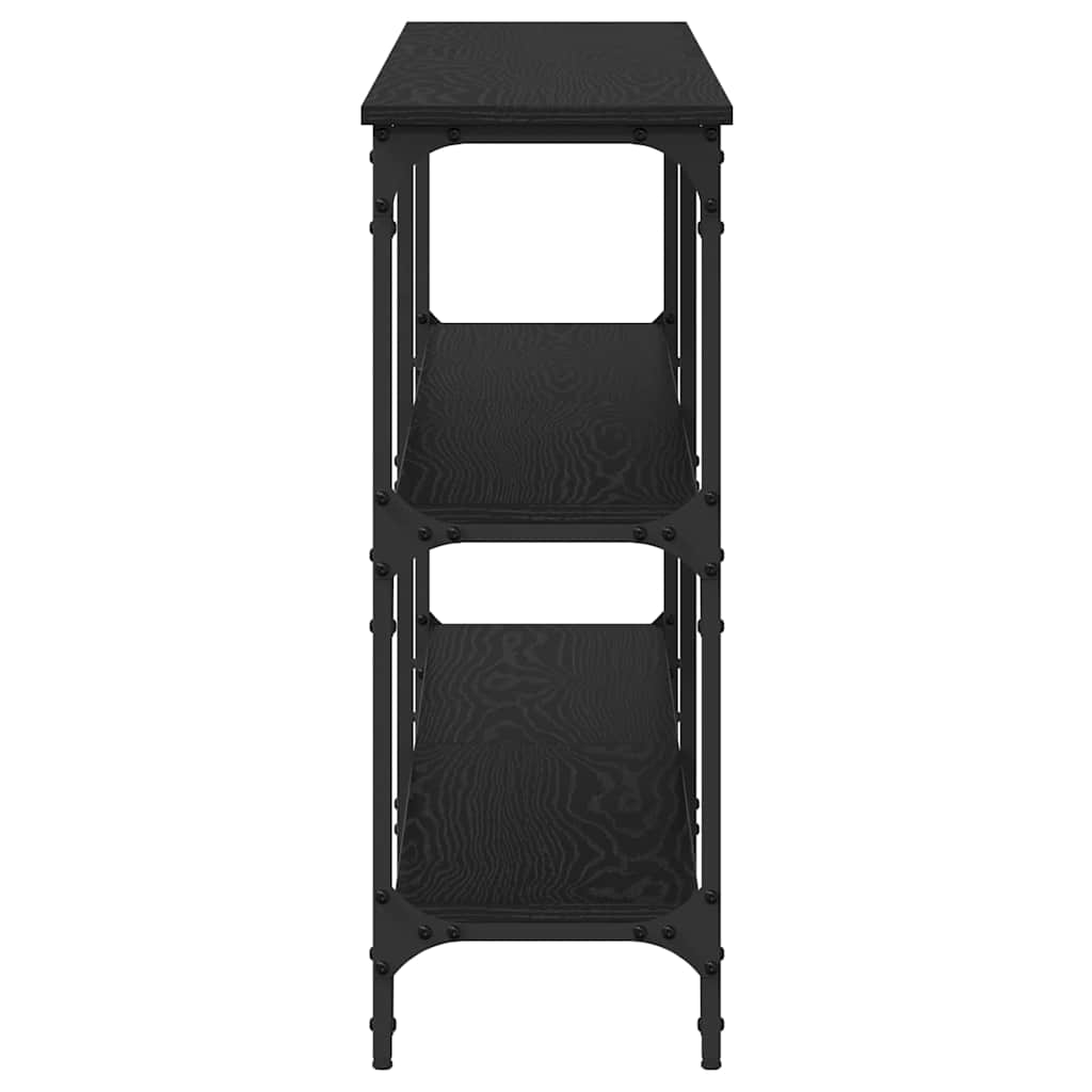 Table console avec étagère Chêne noir 200 x 29 x 75 cm - XIOS