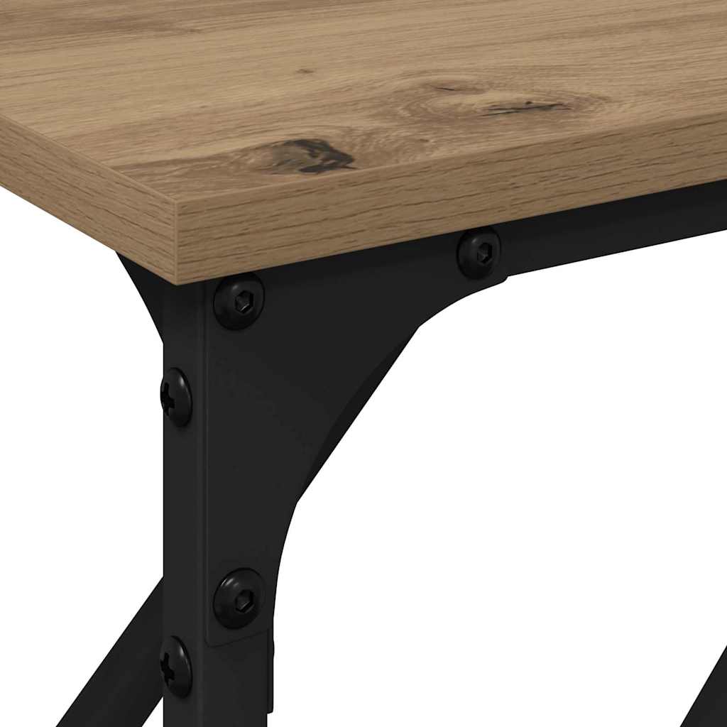 Table console chêne artisanal 180 x 23 x 75 cm