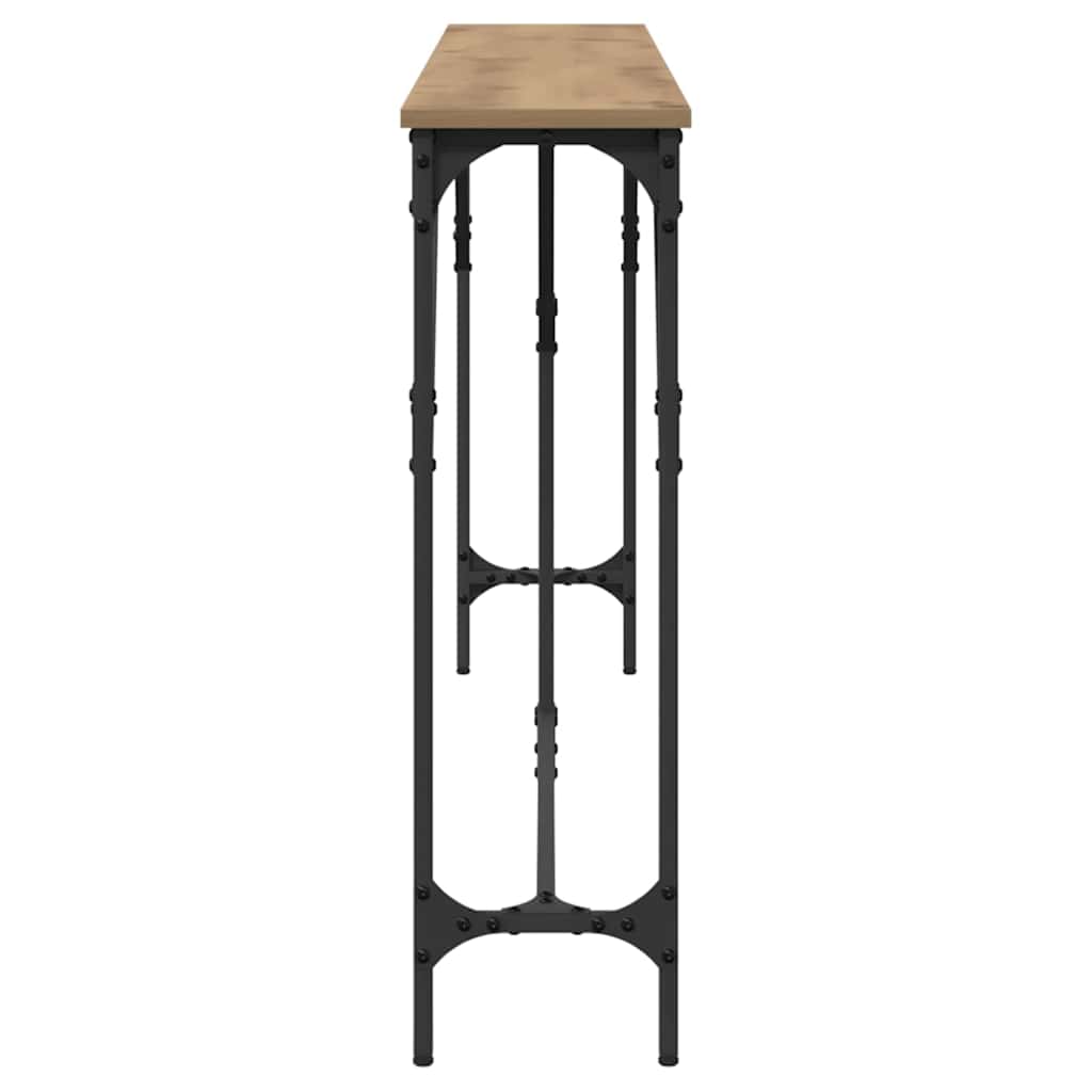Table console chêne artisanal 180 x 23 x 75 cm