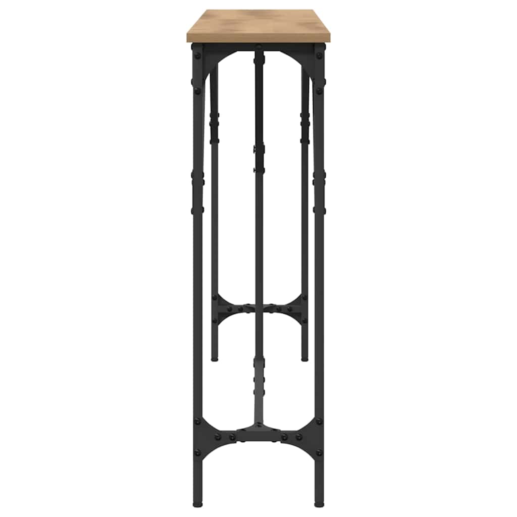 Table console chêne artisanal 140 x 23 x 75 cm - XIOS