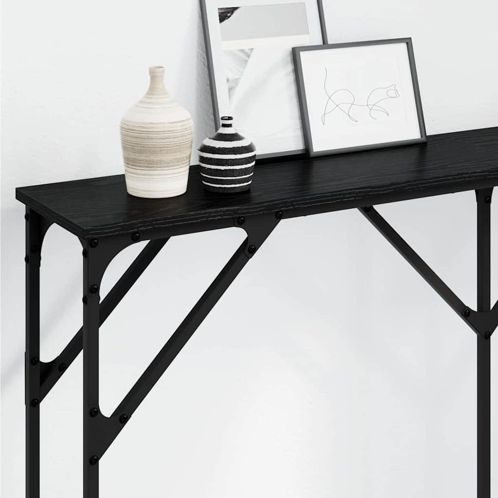Table console Chêne noir 140 x 23 x 75 cm - XIOS