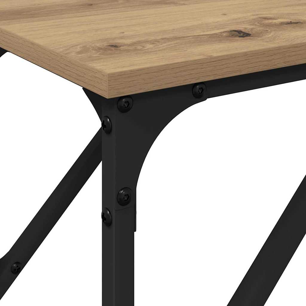 Table console chêne artisanal 200 x 29 x 75 cm