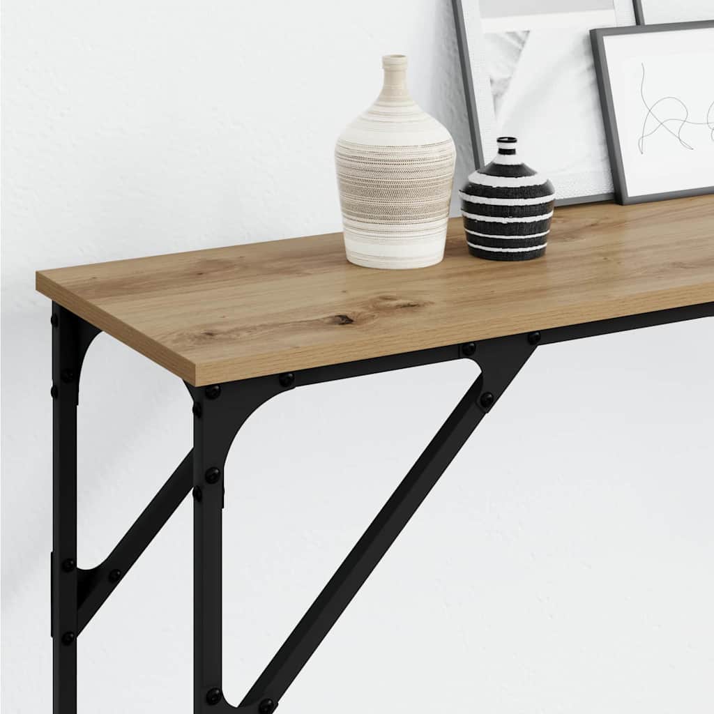 Table console chêne artisanal 200 x 29 x 75 cm