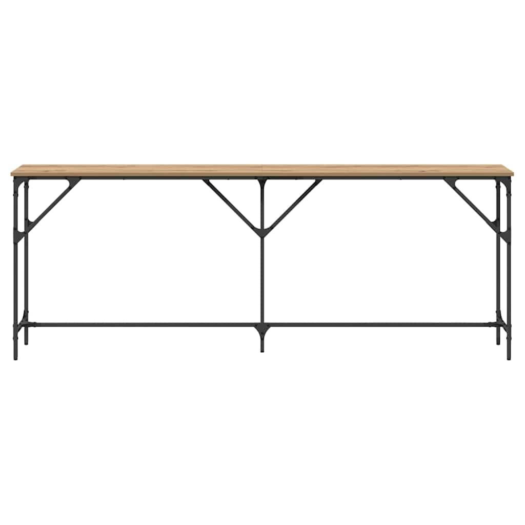 Table console chêne artisanal 200 x 29 x 75 cm