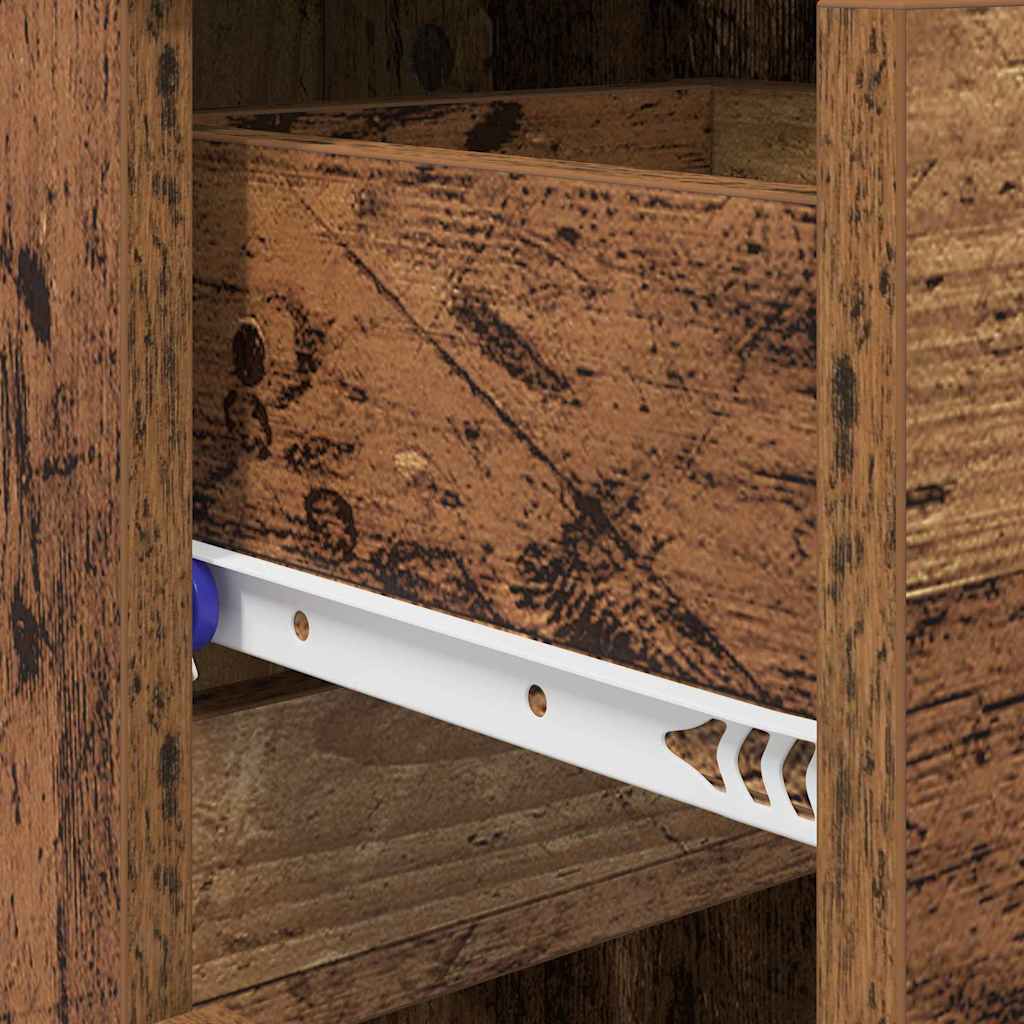 Meuble à chaussures avec tiroir Bois ancien 100.5 x 28 x 100 cm - XIOS