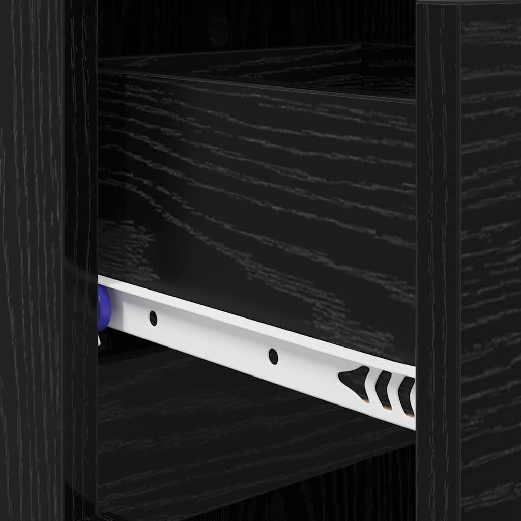 Meuble à chaussures avec tiroir Chêne noir 100.5 x 28 x 100 cm - XIOS