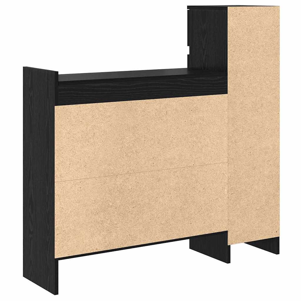 Cabinet à chaussures avec tiroir Chêne noir 100,5 x 28 x 100 cm - XIOS