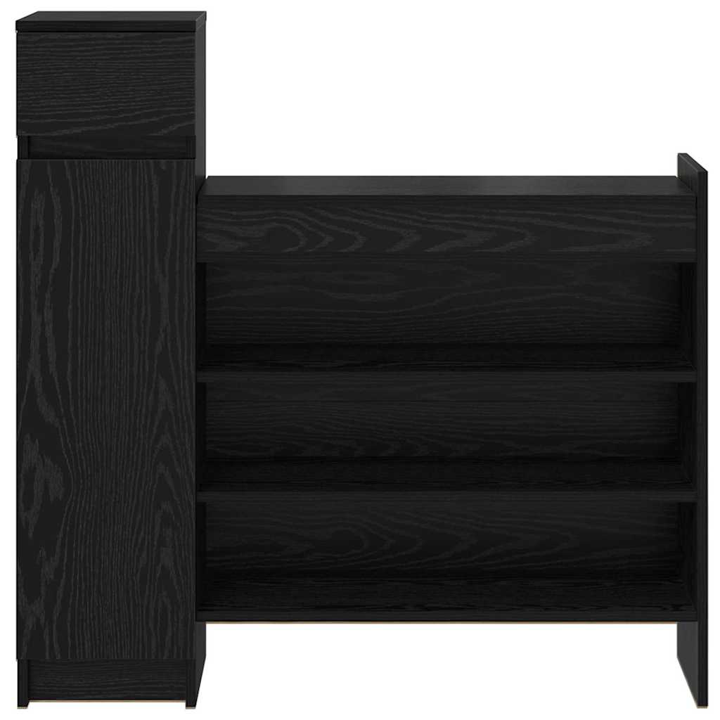 Cabinet à chaussures avec tiroir Chêne noir 100,5 x 28 x 100 cm - XIOS