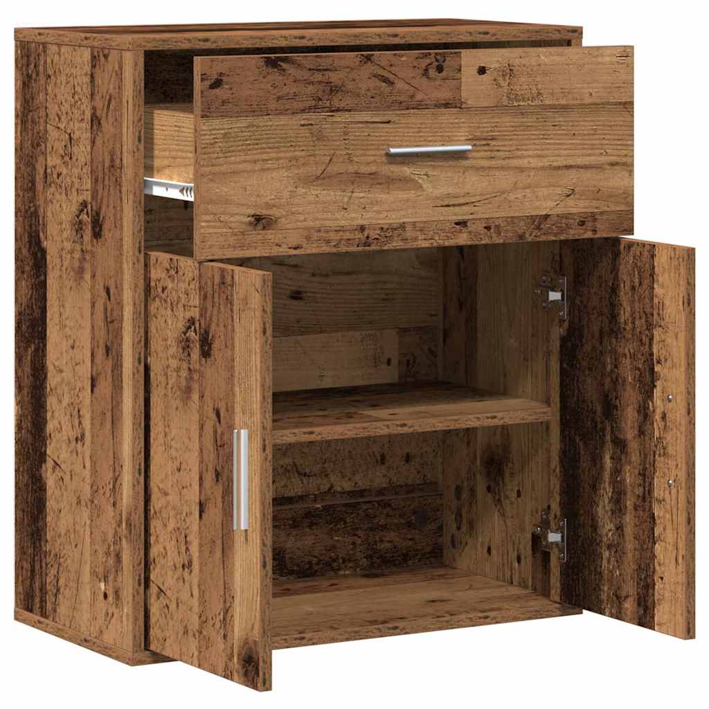 Buffet avec tiroir Vieux bois 60 x 31 x 70 cm Bois d'ingénierie - XIOS