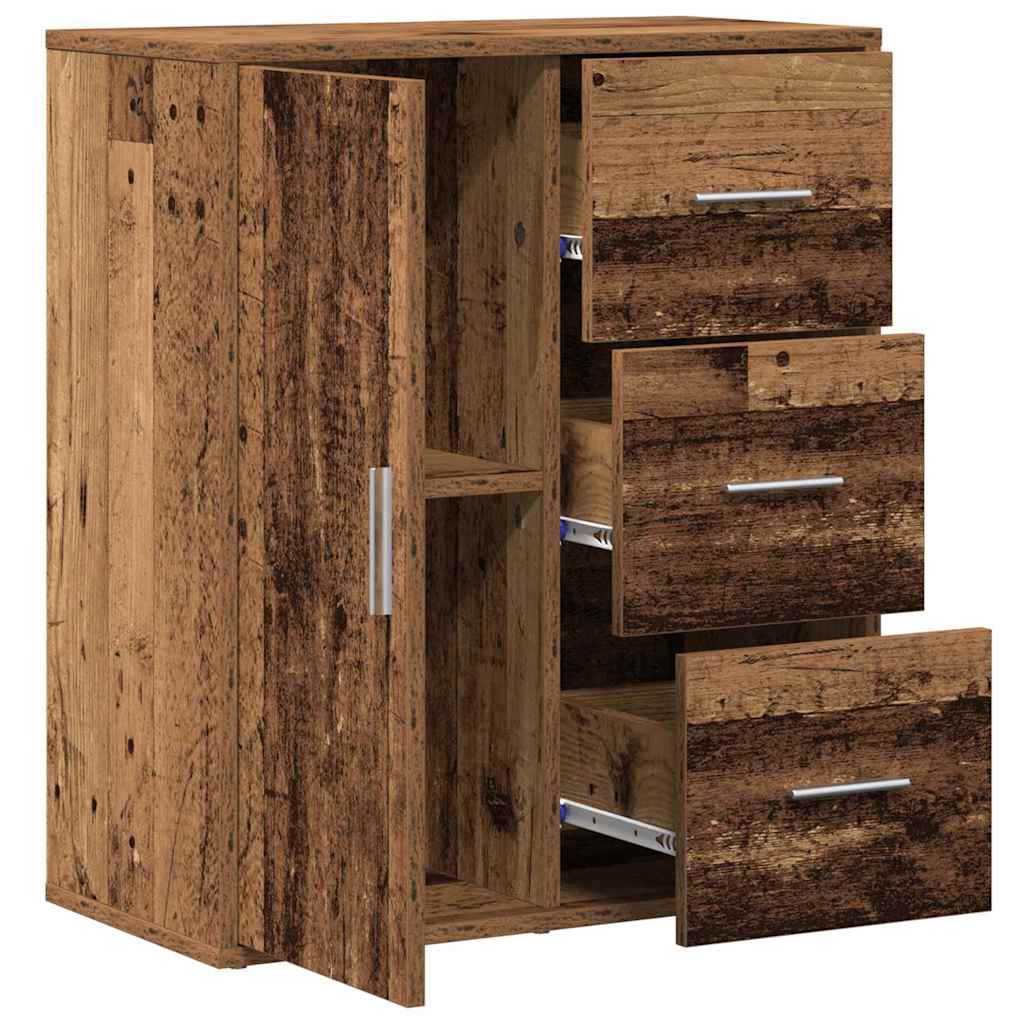 Buffet avec tiroir Vieux bois 60 x 31 x 70 cm Bois d'ingénierie - XIOS