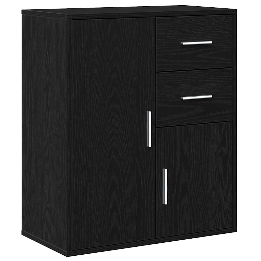 Buffet avec tiroir Chêne noir 60 x 31 x 70 cm Bois d'ingénierie - XIOS