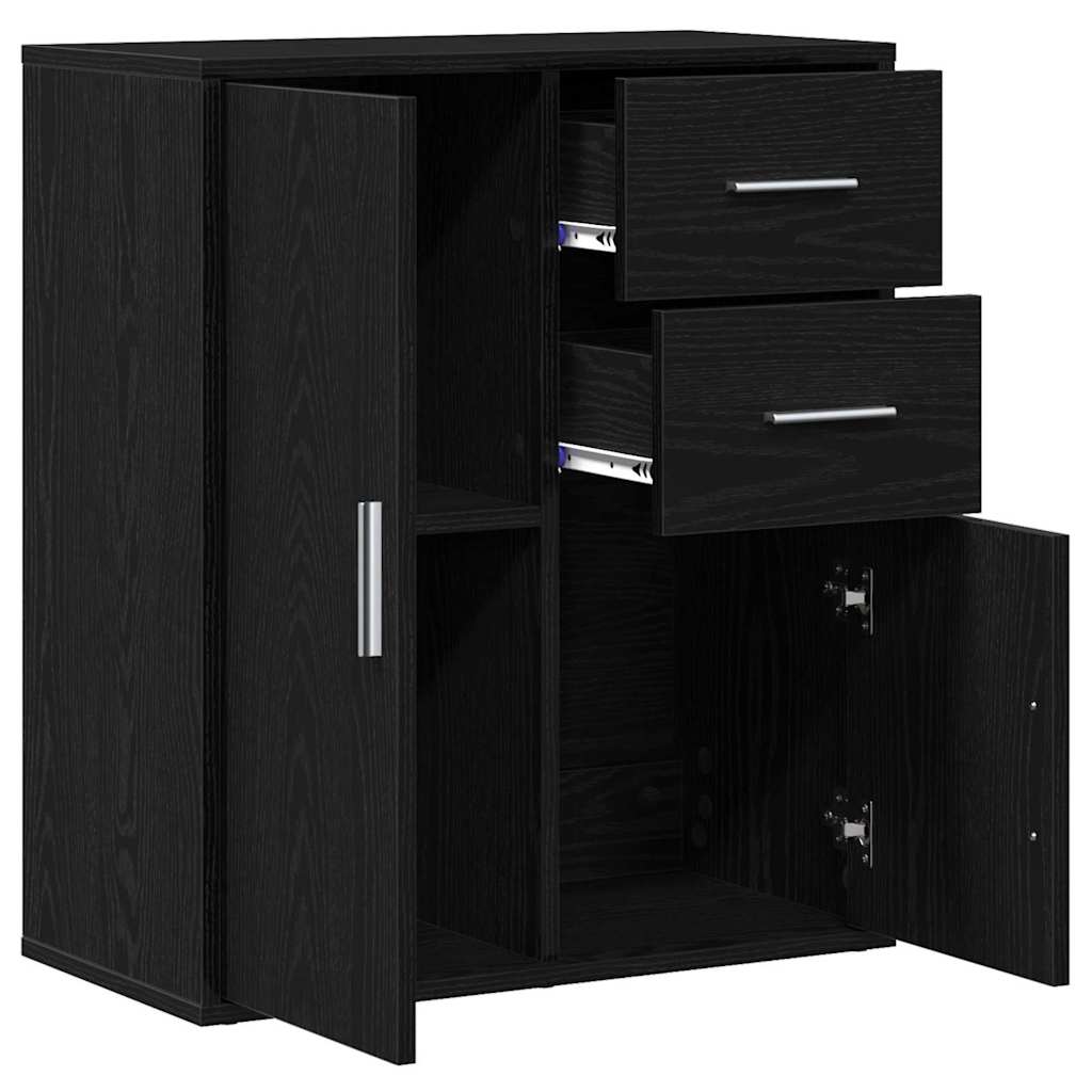 Buffet avec tiroir Chêne noir 60 x 31 x 70 cm Bois d'ingénierie - XIOS
