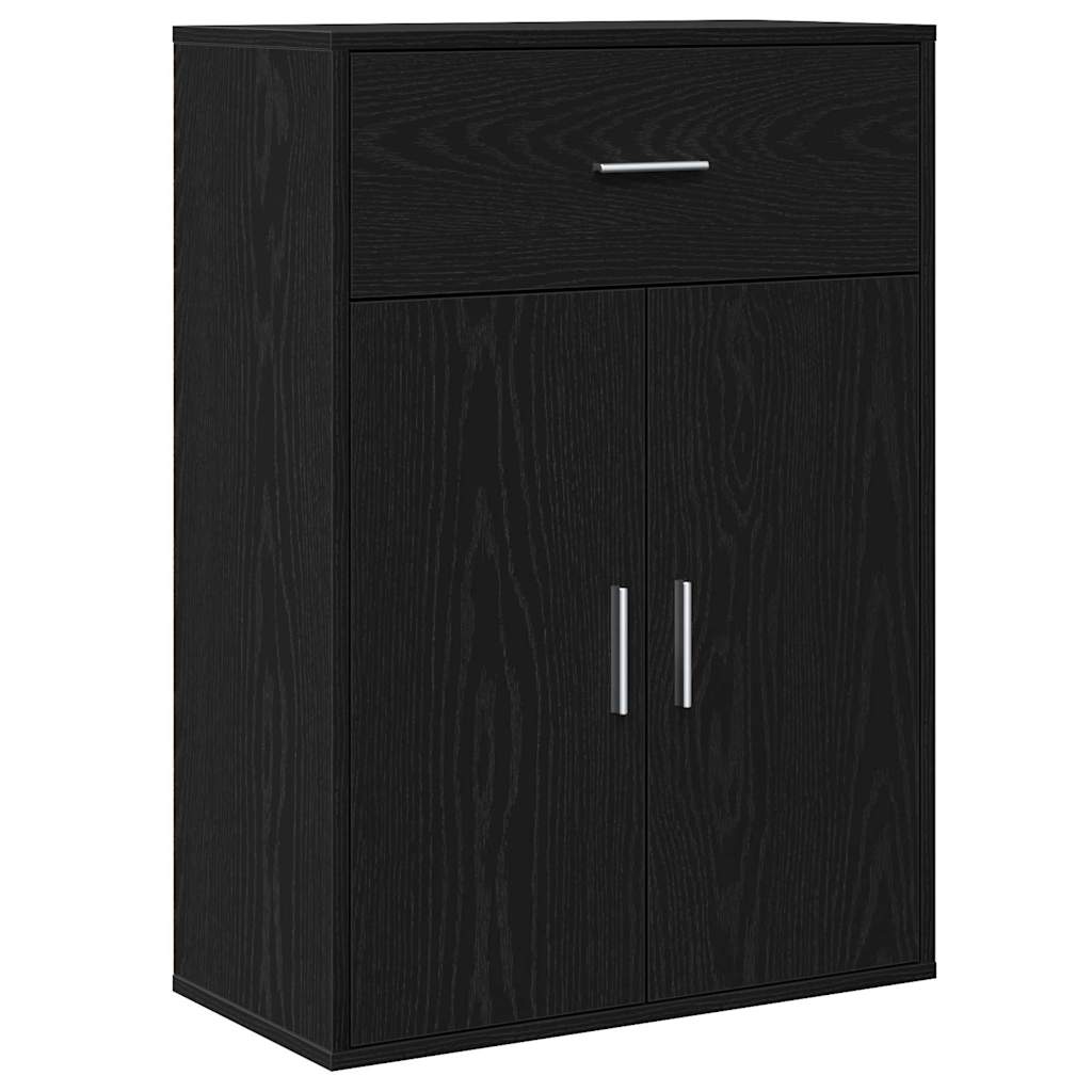 Buffet avec tiroir Chêne noir 60 x 30 x 84 cm Bois d'ingénierie - XIOS