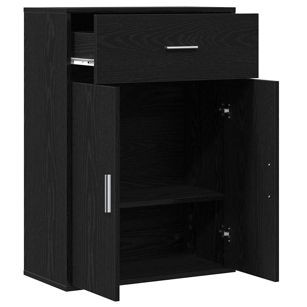 Buffet avec tiroir Chêne noir 60 x 30 x 84 cm Bois d'ingénierie - XIOS