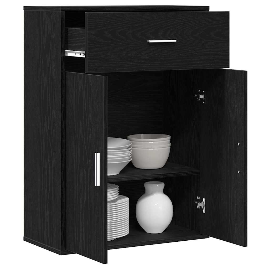Buffet avec tiroir Chêne noir 60 x 30 x 84 cm Bois d'ingénierie - XIOS